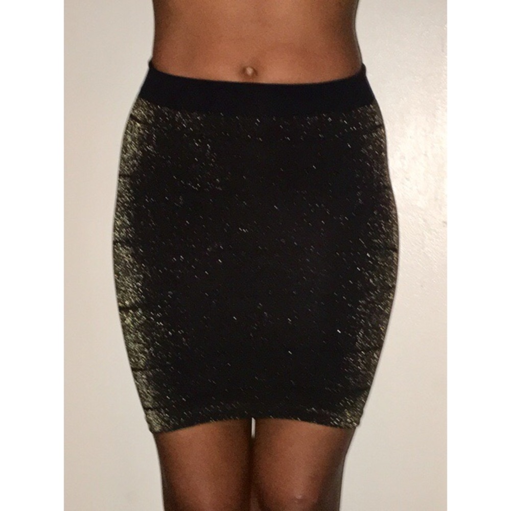 Black and gold skirt